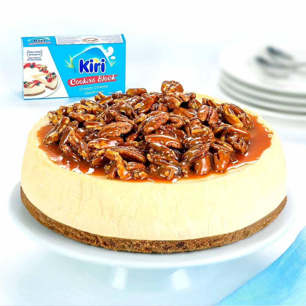 Baked Pecan and Kiri Cheesecake