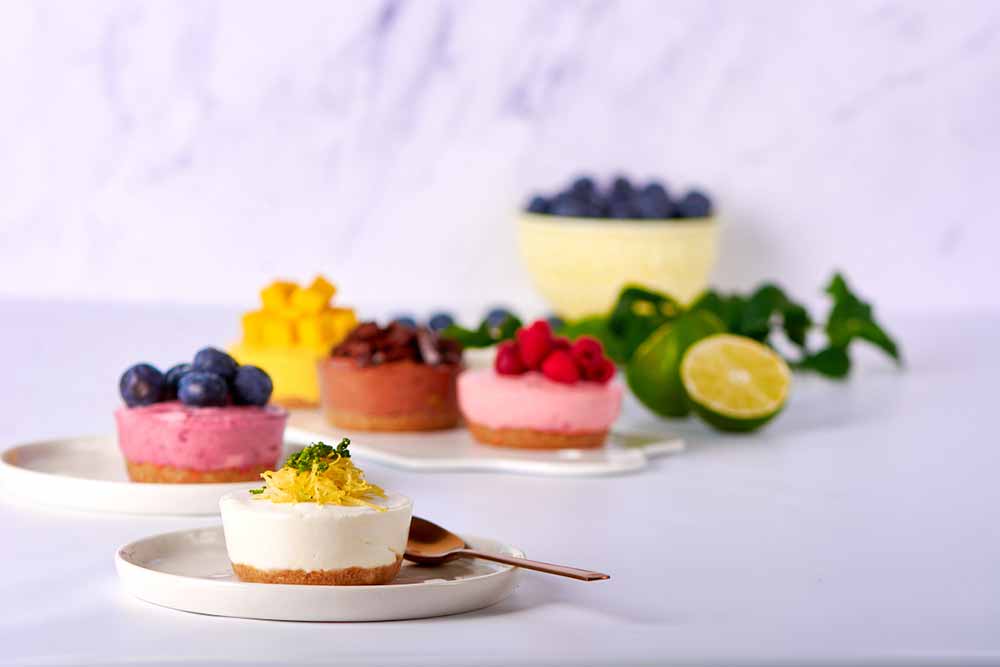 Colorful Kiri Ice Cream Cheesecakes