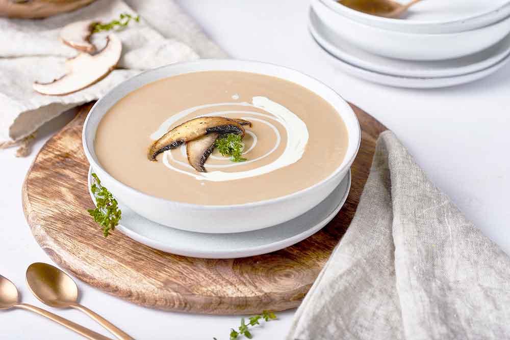 Cream of Mushroom Soup with Kiri