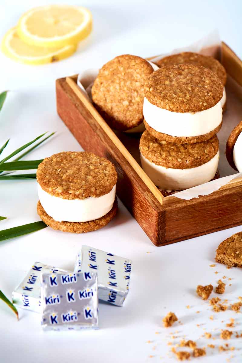 Kiri Ice Cream Coconut Cookies Sandwiches
